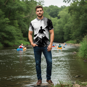 Black And White Kayaking Lover All Over Print Shirt