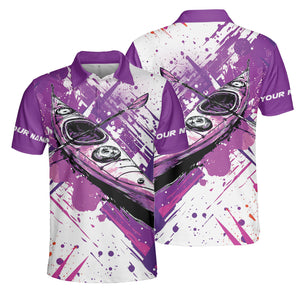 Custom Name Kayaking Purple All Over Print Shirt