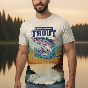 Trout Fish Lover Vintage All Over Print Shirt