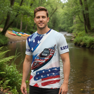 Custom Name Kayaking America All Over Print Shirt