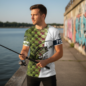 Bass Fishing Team Jerseys Green All Over Print Shirt