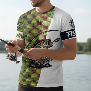 Bass Fishing Team Jerseys Green All Over Print Shirt
