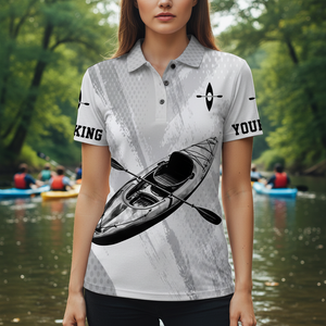 Custom Name Kayaking Black And White All Over Print Shirt