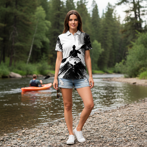 Black And White Kayaking Lover All Over Print Shirt
