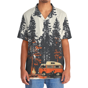 Happy Camper Campfire Hawaiian Shirt