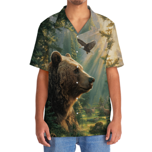 Grizzly Bear Wilderness Hawaiian Shirt