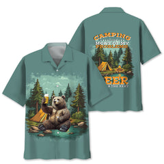 Camping Solves Most Of My Problems Beer Solves The Rest Hawaiian Shirt