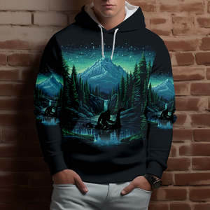 Bigfoot Riding Loch Ness Into The Forest I Go All Over Print Shirt
