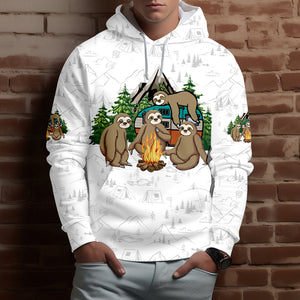 Sloth Camping Team We Will Get There When We Get There All Over Print Shirt