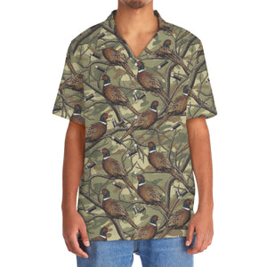Pheasant Camouflage Graphic Pattern Hawaiian Shirt