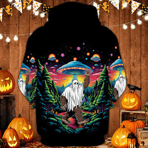 Bigfoot Boo Rock On All Over Print Shirt