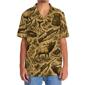 Vintage Elk Hunting Hawaiian Shirt