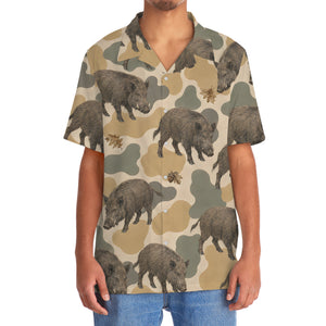 Feral Hog Camouflage Hawaiian Shirt