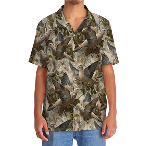 Woodland Mourning Dove Paradise Hawaiian Shirt