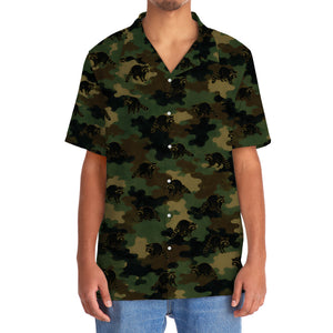 Raccoon Camouflage Millitary Hawaiian Shirt