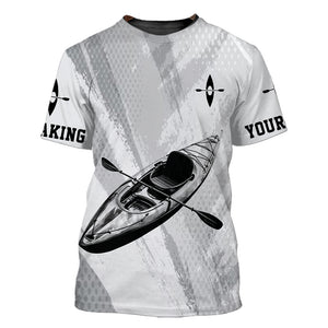 Custom Name Kayaking Black And White All Over Print Shirt