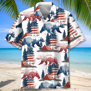 Bear Camping USA Vintage Hawaiian Shirt