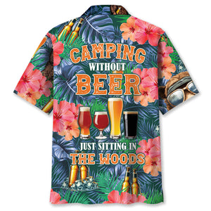 Bear Camping With Beer Hawaiian Shirt