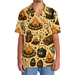 Vintage Funny Campfire Hawaiian Shirt