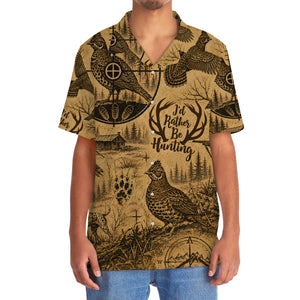 Grouse I'd Rather be Hunting Hawaiian Shirt