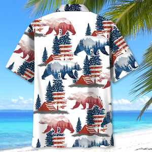 Bear Camping USA Vintage Hawaiian Shirt