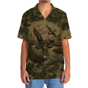 Duck Camouflage Dark Hawaiian Shirt