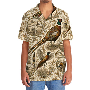 Vintage Pheasant Hunting Toile Hawaiian Shirt