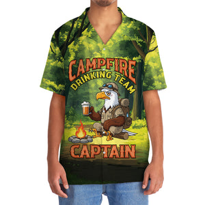 Campfire Drinking Team Captain Eagle Hawaiian Shirt