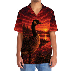 Goose Hunting Burnt Sky Hawaiian Shirt