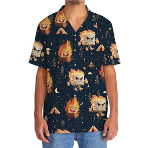 Angry Marshmallow On Fire Hawaiian Shirt
