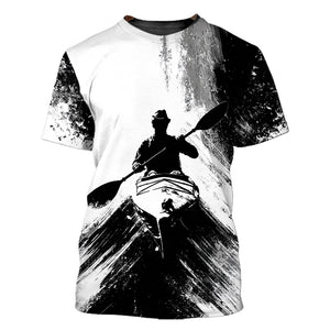 Black And White Kayaking Lover All Over Print Shirt