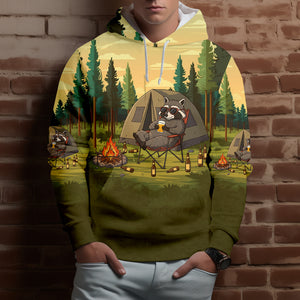 Funny Raccoon Drinking Not All Who Wander Are Lost All Over Print