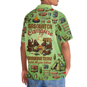 Sasquatch Campfire Drinking Team Hawaiian Shirt