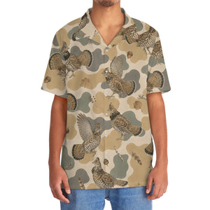 Ruffed Grouse Camouflage Men Polo Shirt