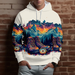 The Mountains Are Calling Compass Boots All Over Print Shirt