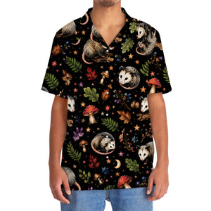 Opossum Retro Black Hawaiian Shirt