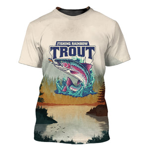 Trout Fish Lover Vintage All Over Print Shirt
