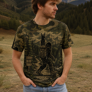 Bigfoot Camouflage Hiking All Over Print Shirt