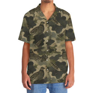 Grouse Camouflage Graphic Pattern Hawaiian Shirt
