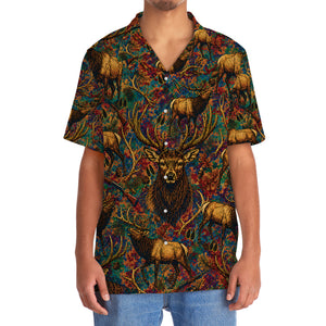 Psychedelic Elk Hunting Hawaiian Shirt