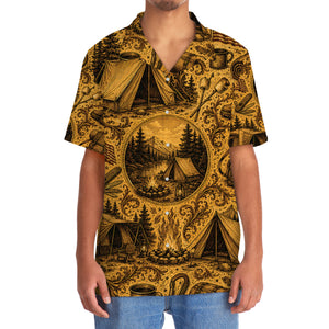 Tent Camping Vintage Legend Art Hawaiian Shirt