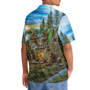 Camping In The Wild Vintage Art Hawaiian Shirt