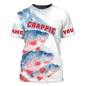 Custom Name Crappie Fish America All Over Print Shirt