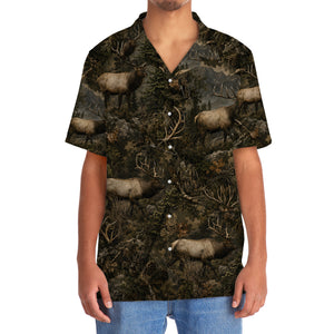 Elk Hunting Forest Hawaiian Shirt
