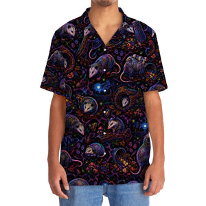 Midnight Opossum Neon Hawaiian Shirt