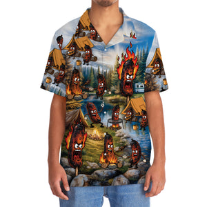 Burnt Sausages Funny Camping Hawaiian Shirt