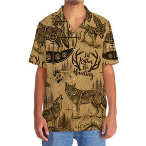 Coyote I'd Rather Be Hunting Hawaiian Shirt