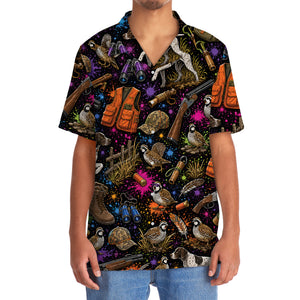Retro Quail Hunting Colorful Hawaiian Shirt