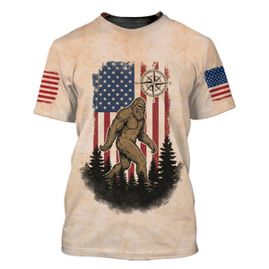 Vintage Bigfoot Not All Who Wander Are Lost All Over Print Shirt