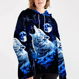 Mystical Wolf Howing Art All Over Print Shirt